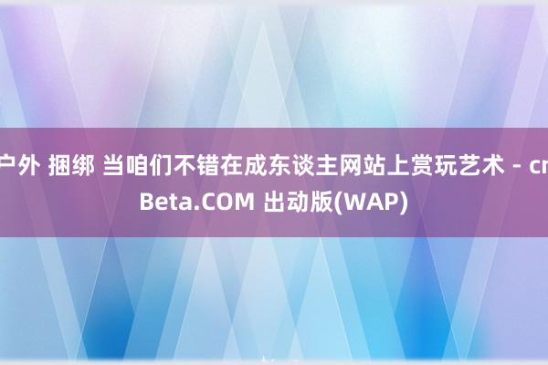 户外 捆绑 当咱们不错在成东谈主网站上赏玩艺术 - cnBeta.COM 出动版(WAP)